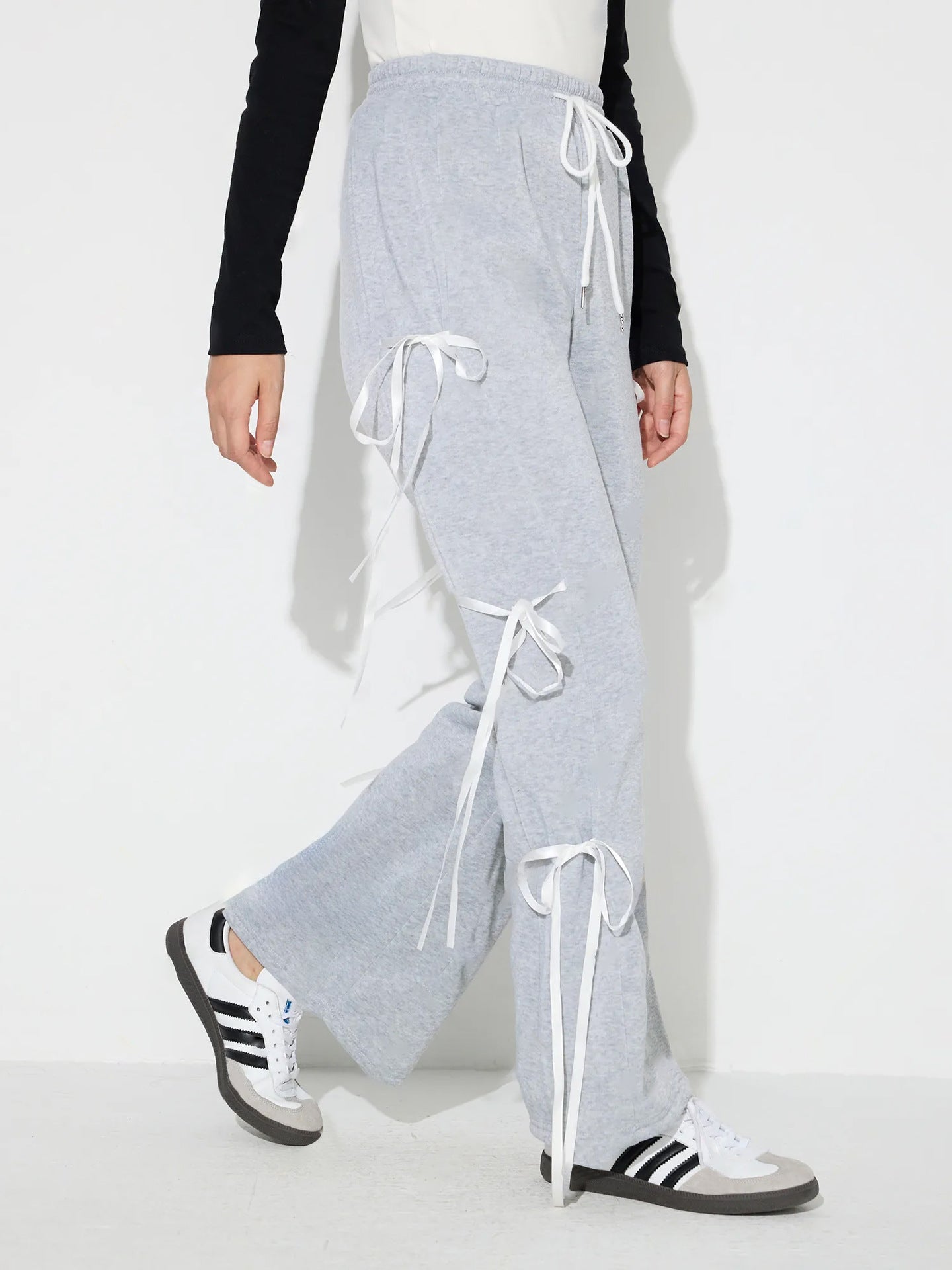 Zara - Bekväma drawstring bow pants med stilren design