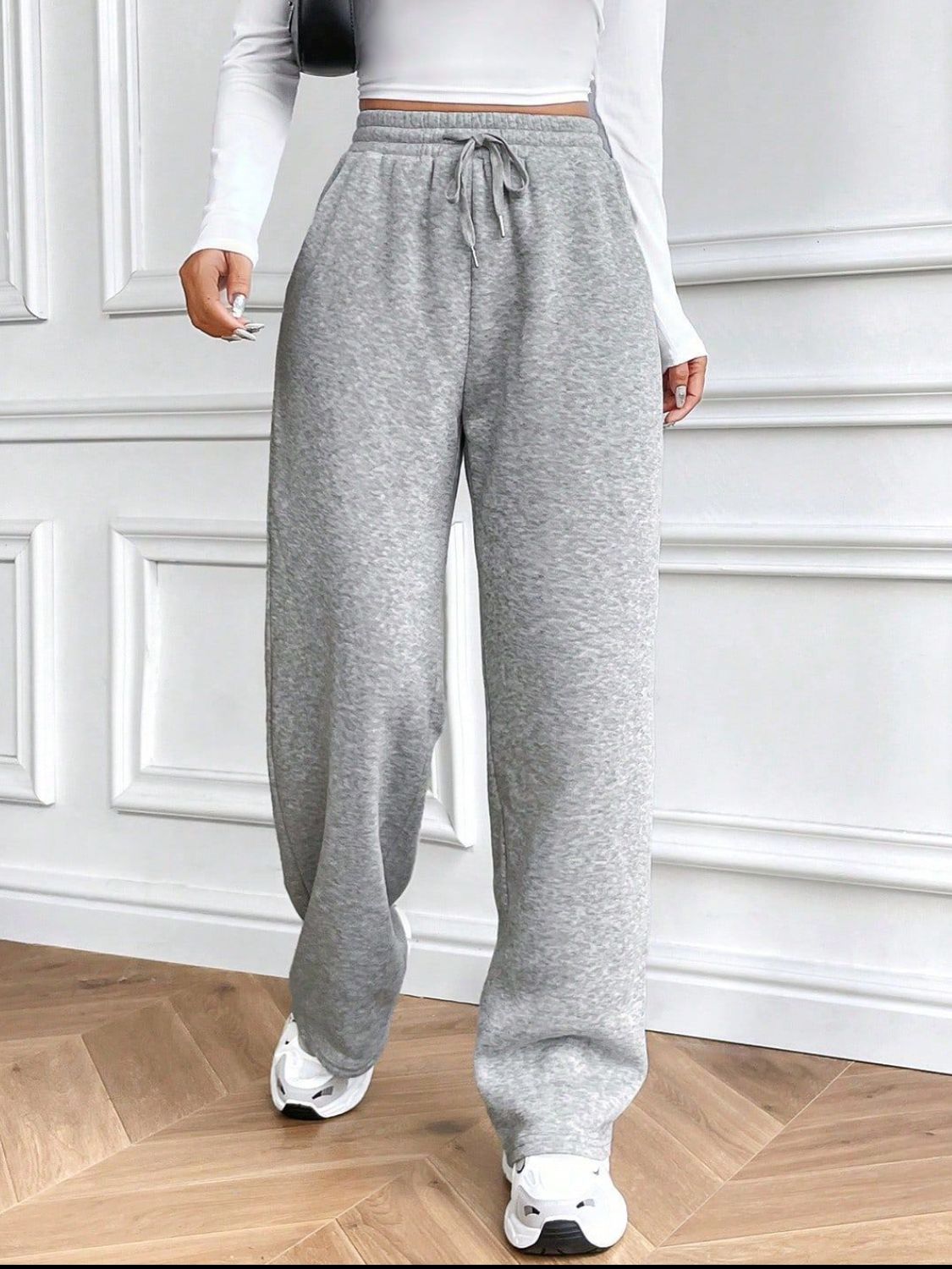 Mirelle - Drawstring Wide Leg Pants med bekväm passform