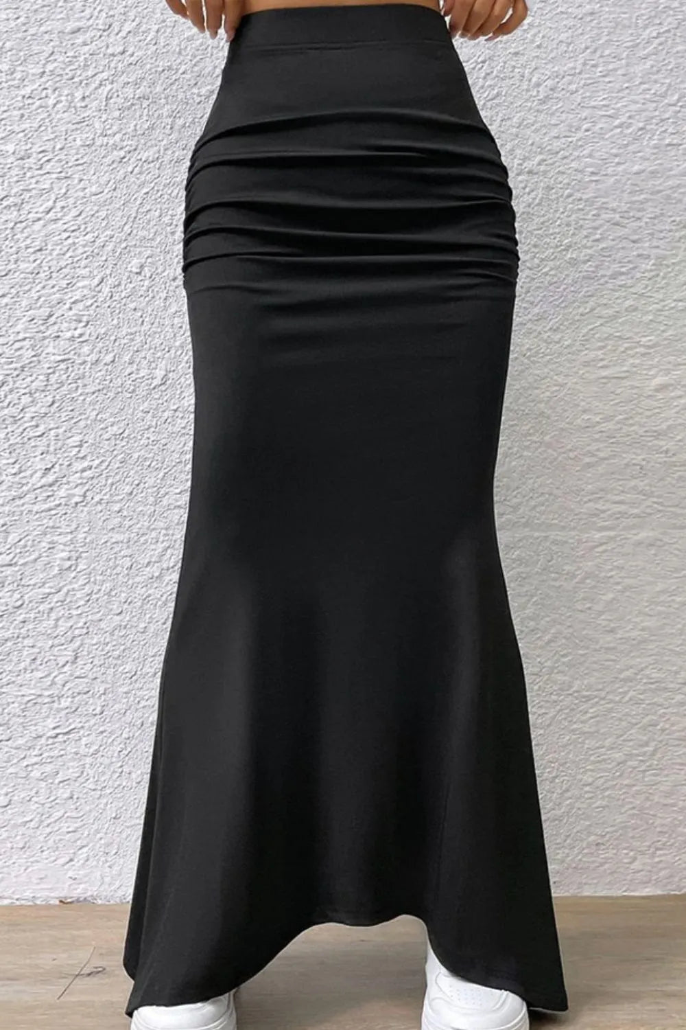 Linnea - Elegant ruched maxi trumpetkjol med perfekt passform