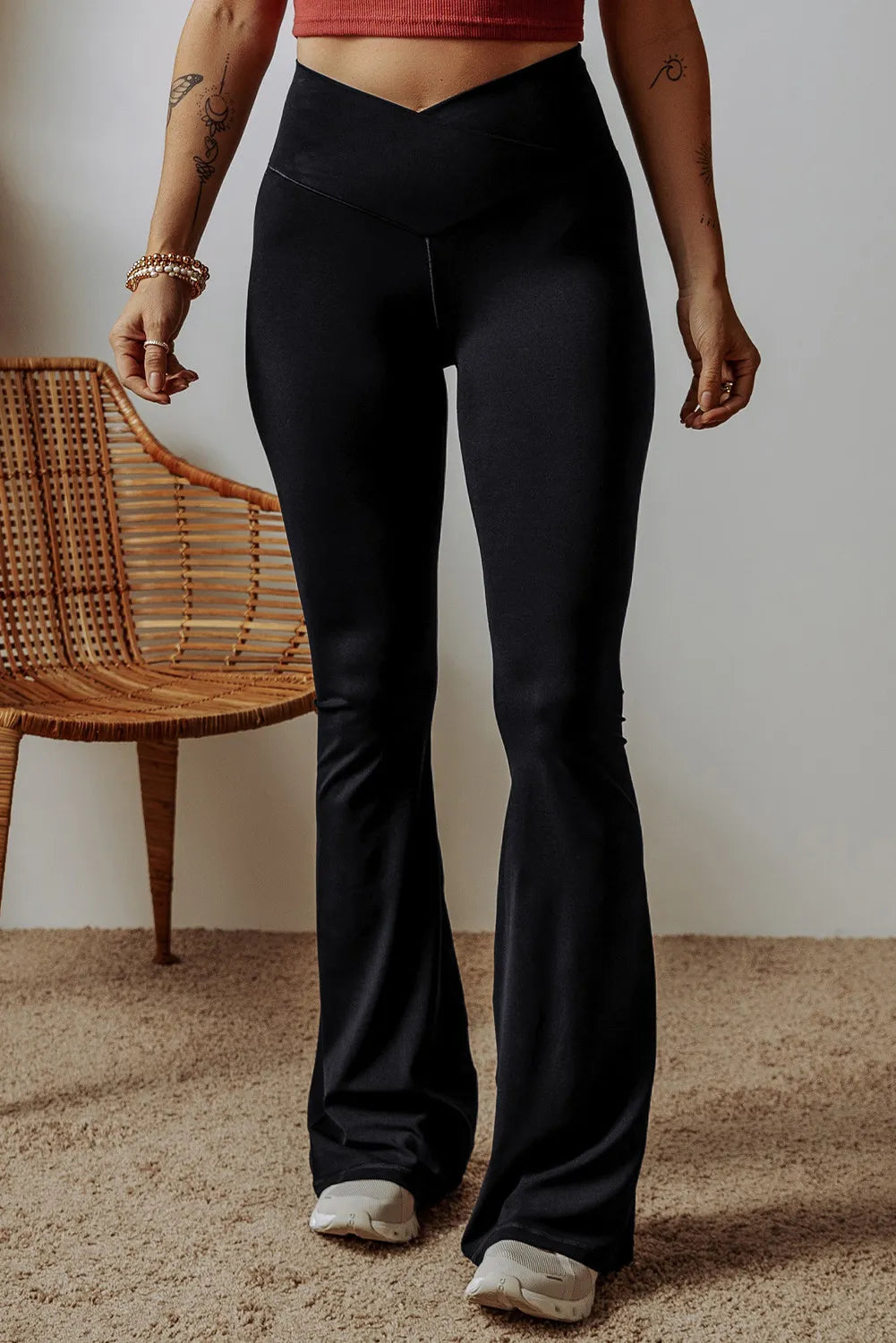 Disa - Moderiktiga high waist bootcut pants med perfekt passform