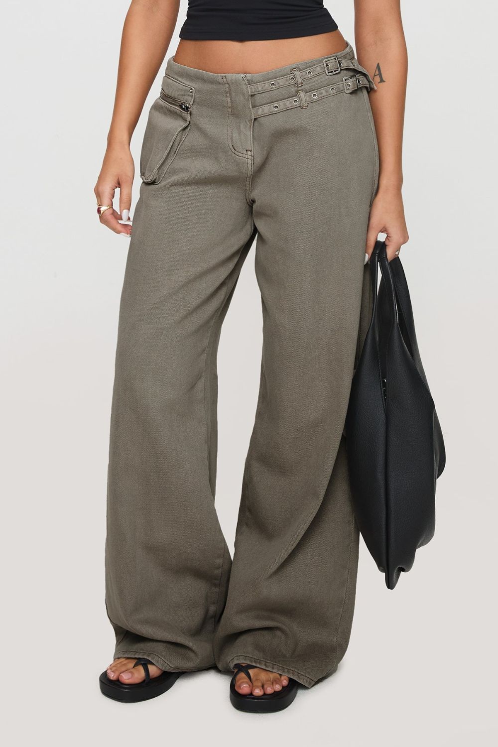 Ilona - Bekväma wide leg jeans med fickor och stil