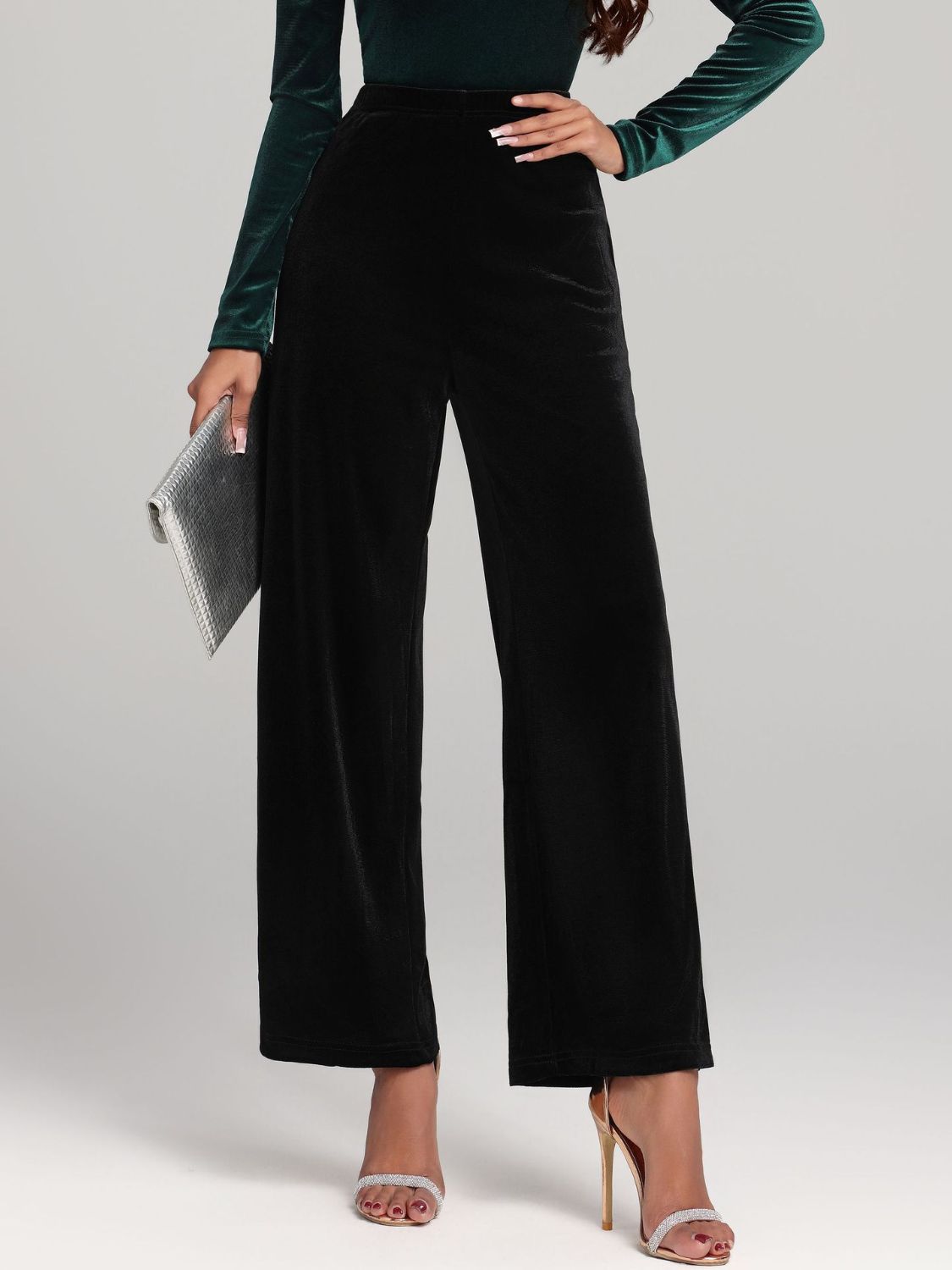 Darya - High Waist Wide Leg Pants med bekväm passform