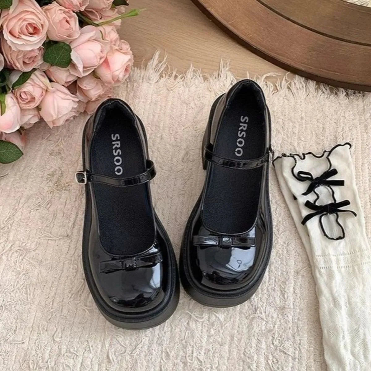 Noelle - Rundtåiga blockklack loafers med komfortabel design