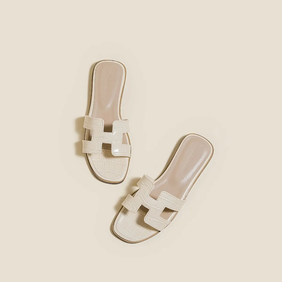 Joline - Bekväma open toe flats sandals med elegant design