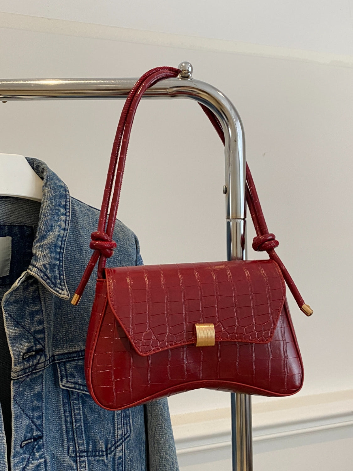 Alice - PU leather texture crossbody bag med stilren design